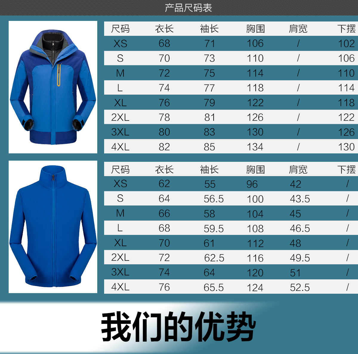 冲锋衣厂家冲锋衣员工工服多方位模特展示 冲锋衣员工工服多方位模特展示