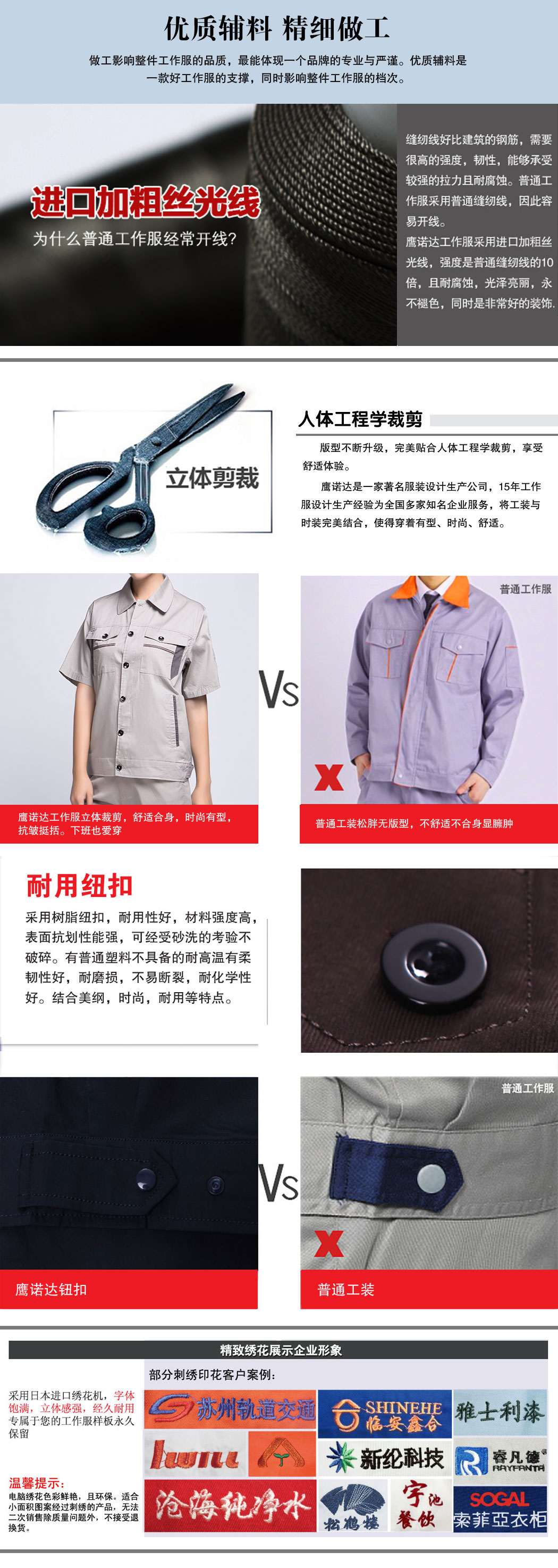 浅灰拼中灰夏季工作服AD06-1(图3)